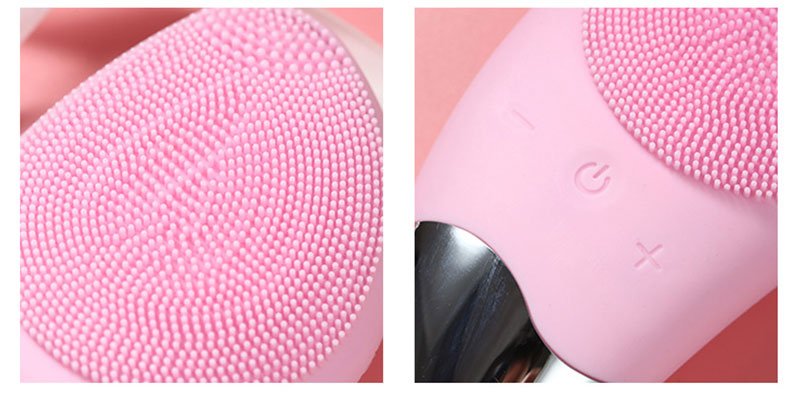 Ergonomic Electric Silicone Facial Cleansing Brush