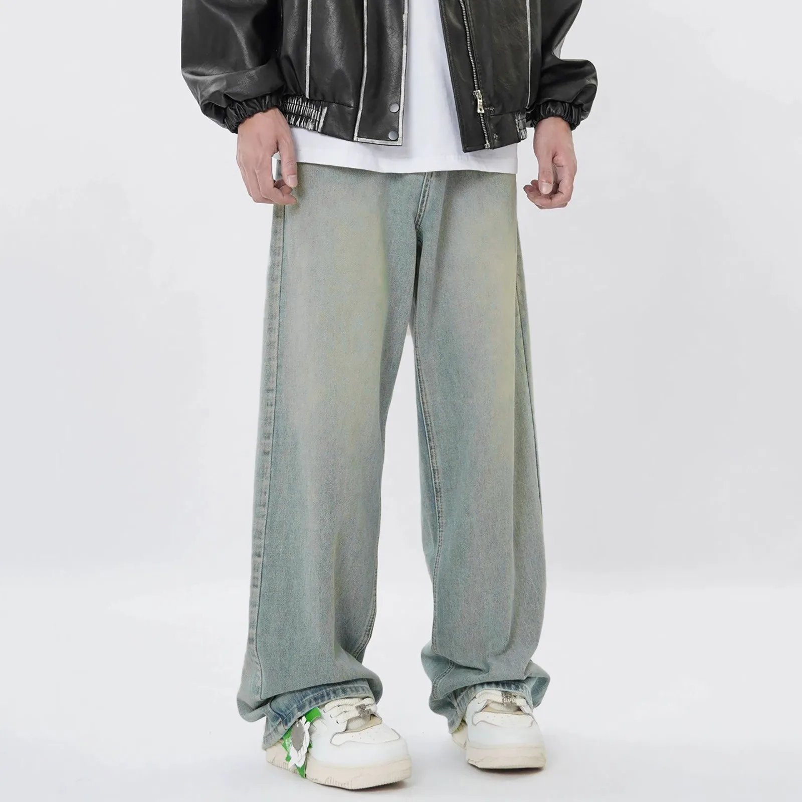 Y2K Baggy Jeans Men Black Wide Denim Pants Oversize Cargo Korean Fashion Male Clothes Streetwear Trousers Sweatpants Man pants