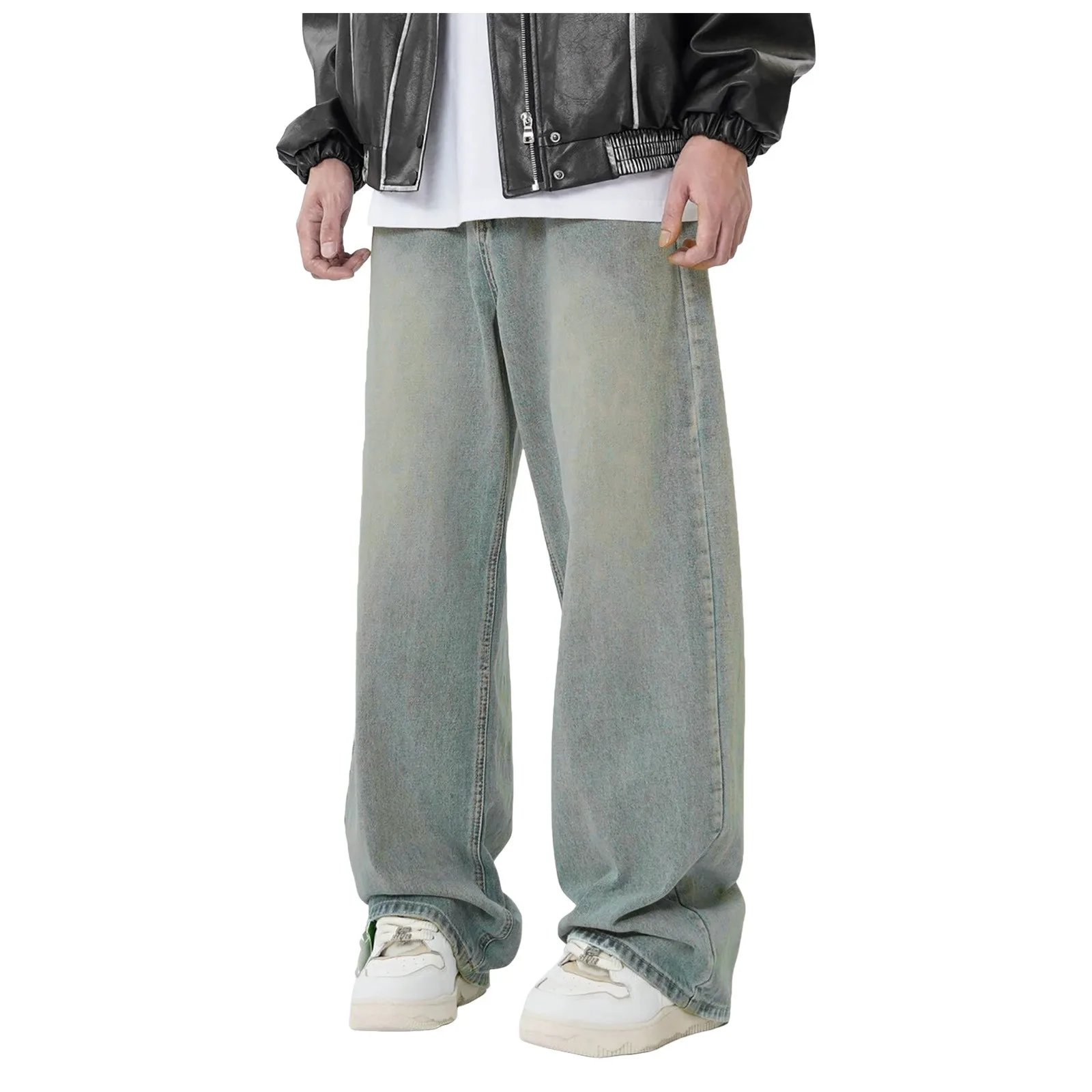 Y2K Baggy Jeans Men Black Wide Denim Pants Oversize Cargo Korean Fashion Male Clothes Streetwear Trousers Sweatpants Man pants