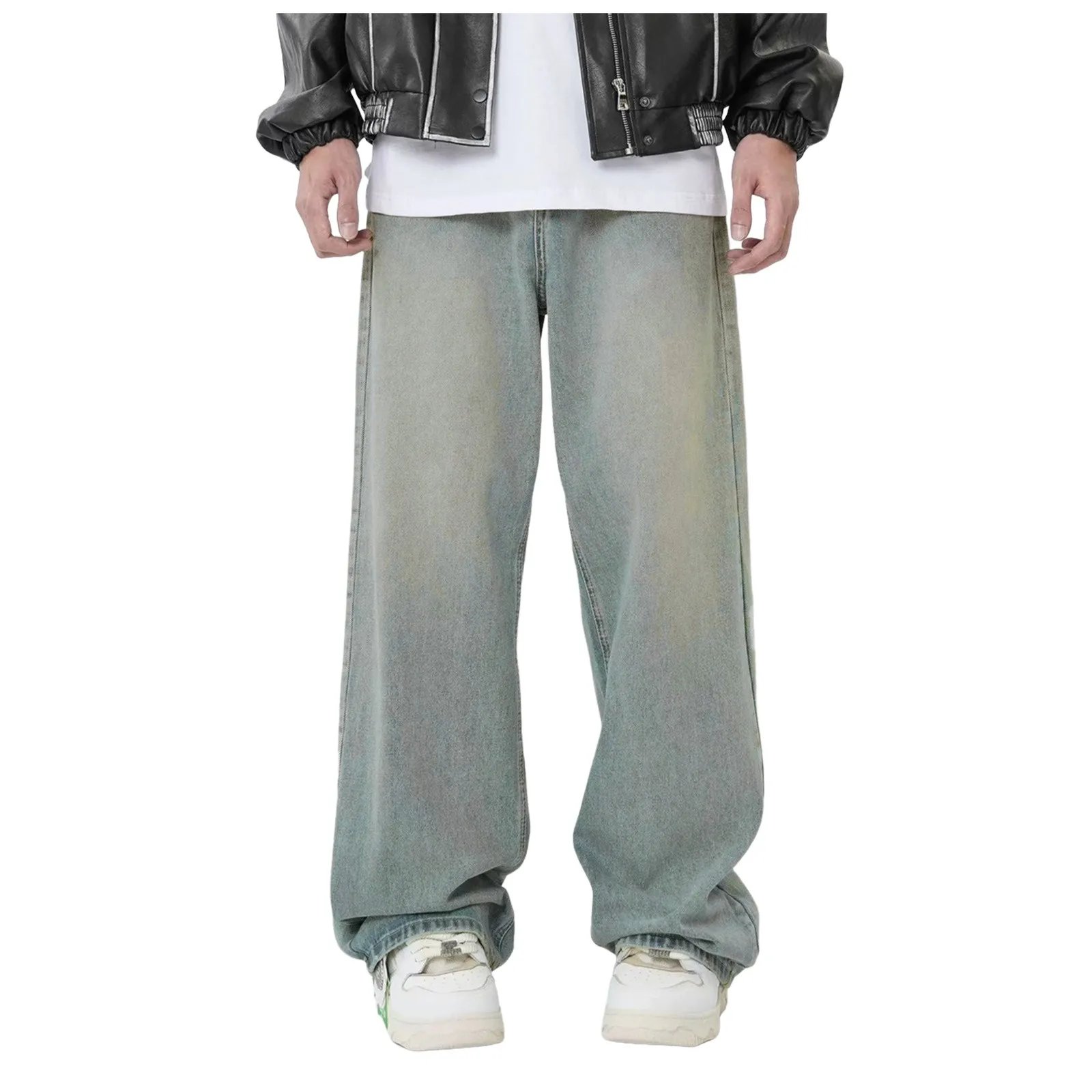 Y2K Baggy Jeans Men Black Wide Denim Pants Oversize Cargo Korean Fashion Male Clothes Streetwear Trousers Sweatpants Man pants