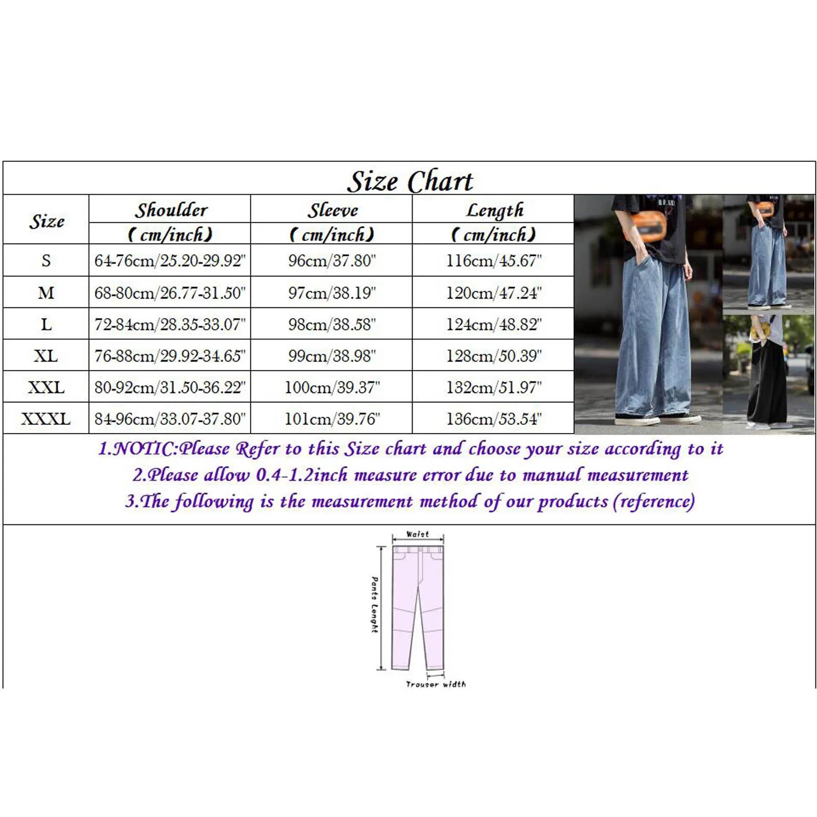 Men's Jeans Hip Hop Streetwear Skateboard Neutral Denim Trousers Men Jeans Wide Leg Denim Cargo Jean Pants Loose Straight Baggy