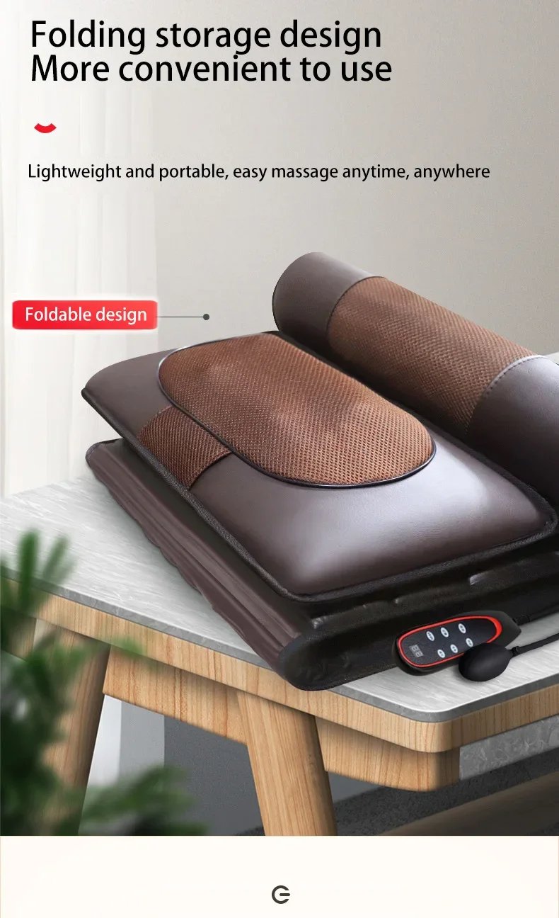 Multifunctional Massage Mattress Full Body Electric Shoulder Neck Waist Back Kneading vibrations Massage Cushion With Heat