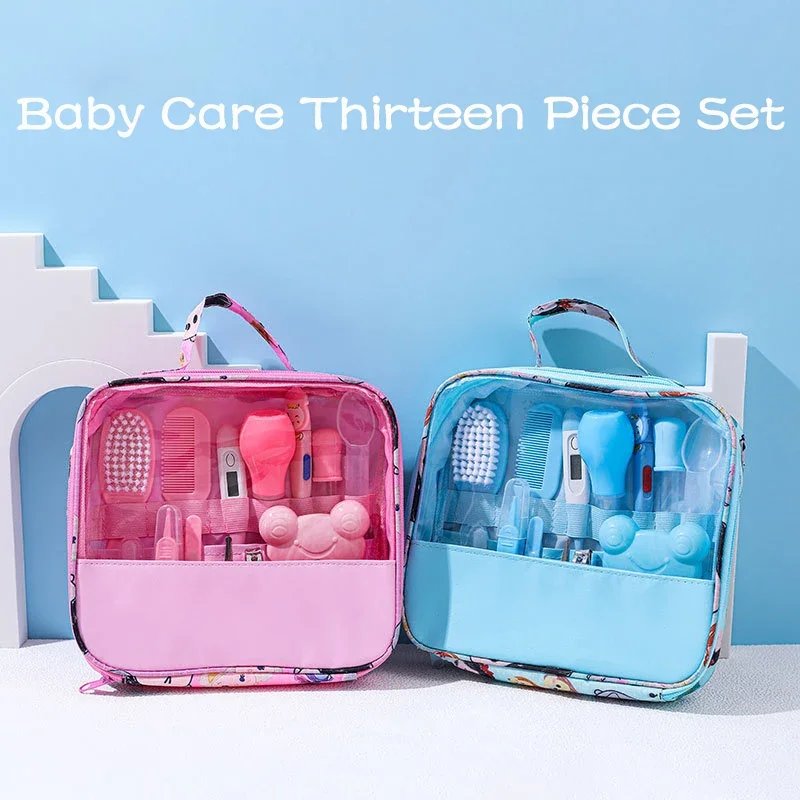 6/8/10/13pcs Set Baby Health Care Kit Kids Nail Hair Health Care Thermometer Grooming Brush Kit Baby Care Essentials Product