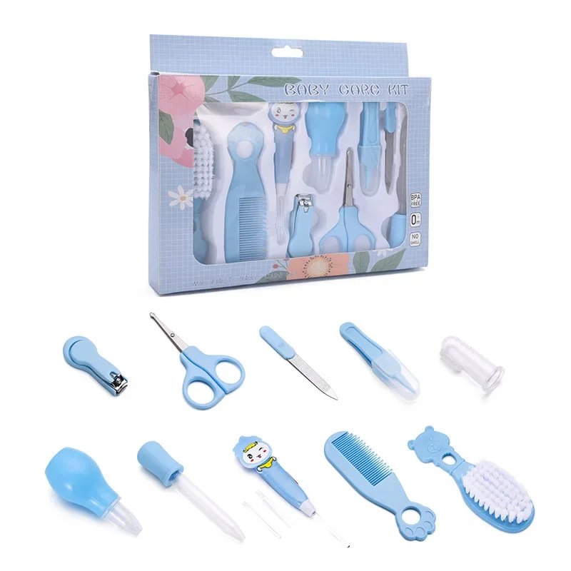 6/8/10/13pcs Set Baby Health Care Kit Kids Nail Hair Health Care Thermometer Grooming Brush Kit Baby Care Essentials Product