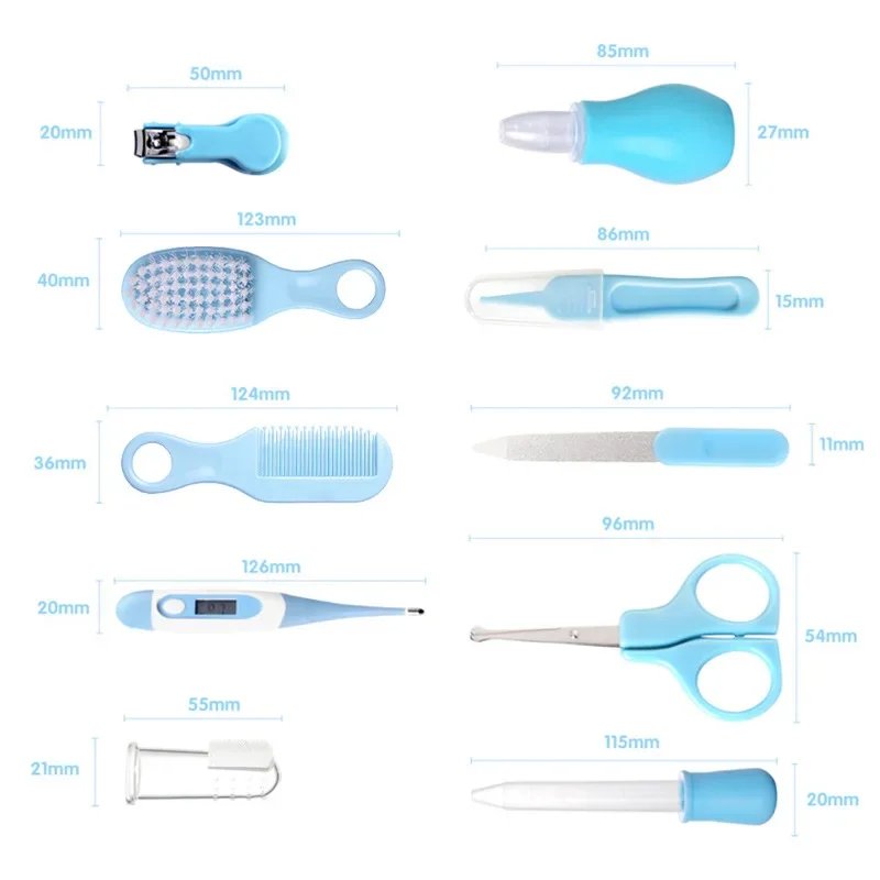 6/8/10/13pcs Set Baby Health Care Kit Kids Nail Hair Health Care Thermometer Grooming Brush Kit Baby Care Essentials Product