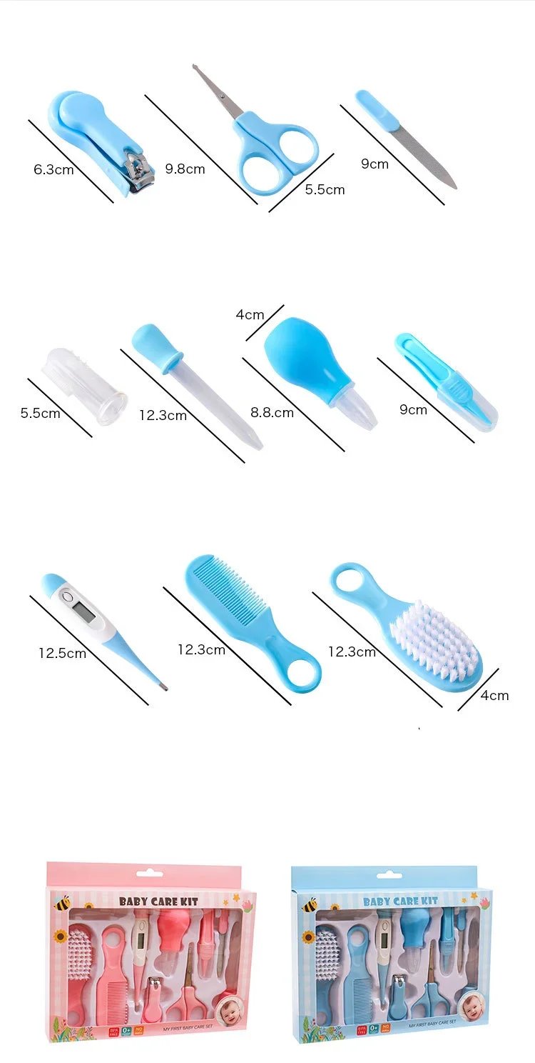 12 Piece Baby Care Set, Baby Medication Care Set, Baby Comb, Brush, Nail Clipper Set, Food Grade Safe, Non-toxic, Easy to Clean