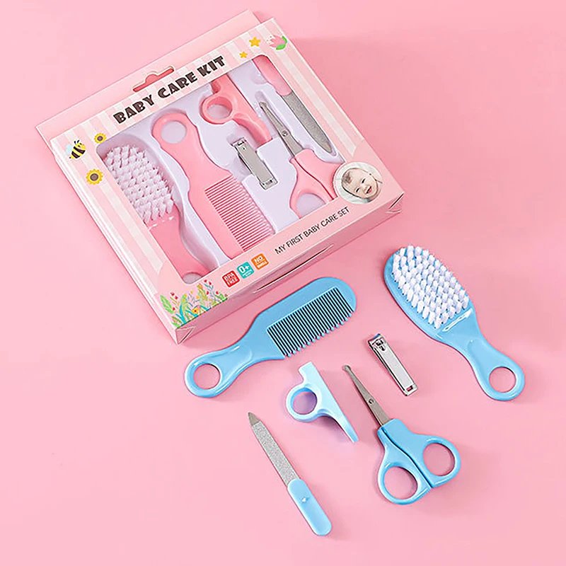 6PCS/Set DIY Accessories Baby Health Care Kit Kids Nail Hair Health Care Grooming Brush Clipper Baby Essentials