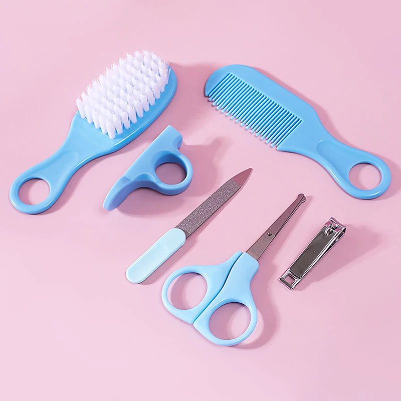 6PCS/Set DIY Accessories Baby Health Care Kit Kids Nail Hair Health Care Grooming Brush Clipper Baby Essentials