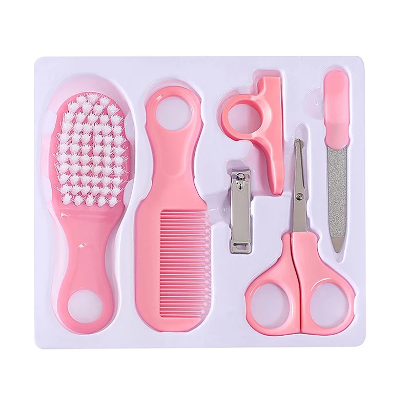 6PCS/Set DIY Accessories Baby Health Care Kit Kids Nail Hair Health Care Grooming Brush Clipper Baby Essentials