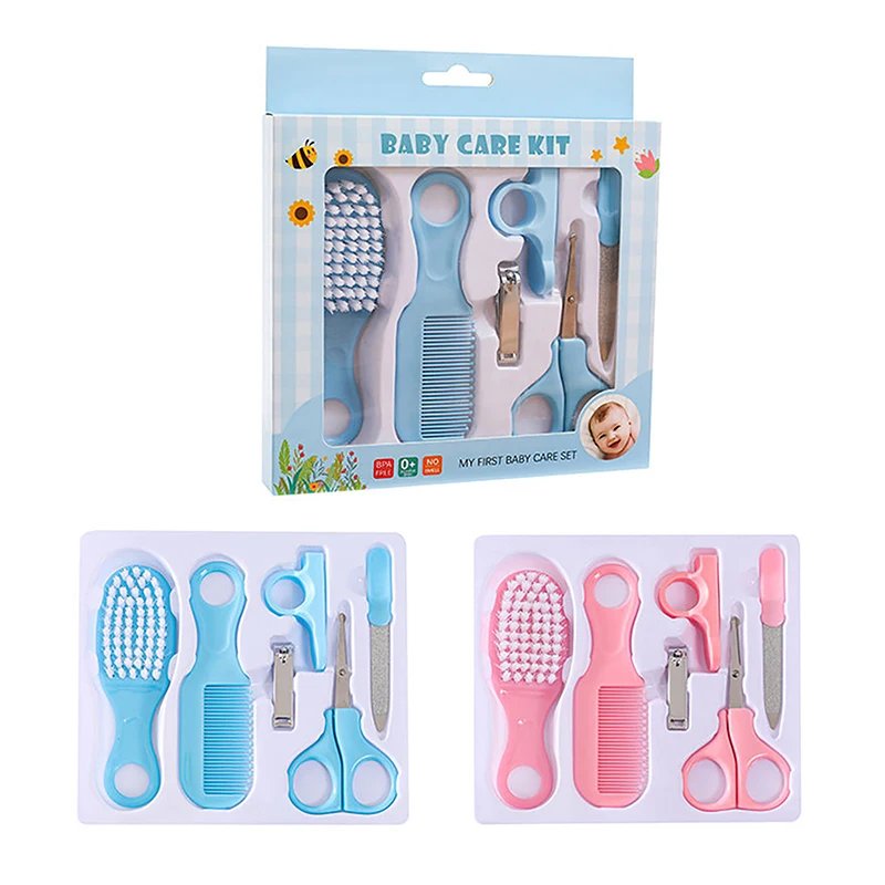 6PCS/Set DIY Accessories Baby Health Care Kit Kids Nail Hair Health Care Grooming Brush Clipper Baby Essentials