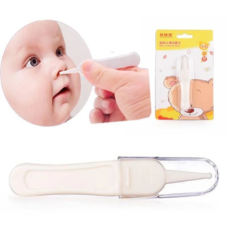 Xgnvpy Toddler Nasal Cavity Care Supplies Baby Dig Booger Clip Infants Ear Nose Navel Safety Tweezers Baby Health Care