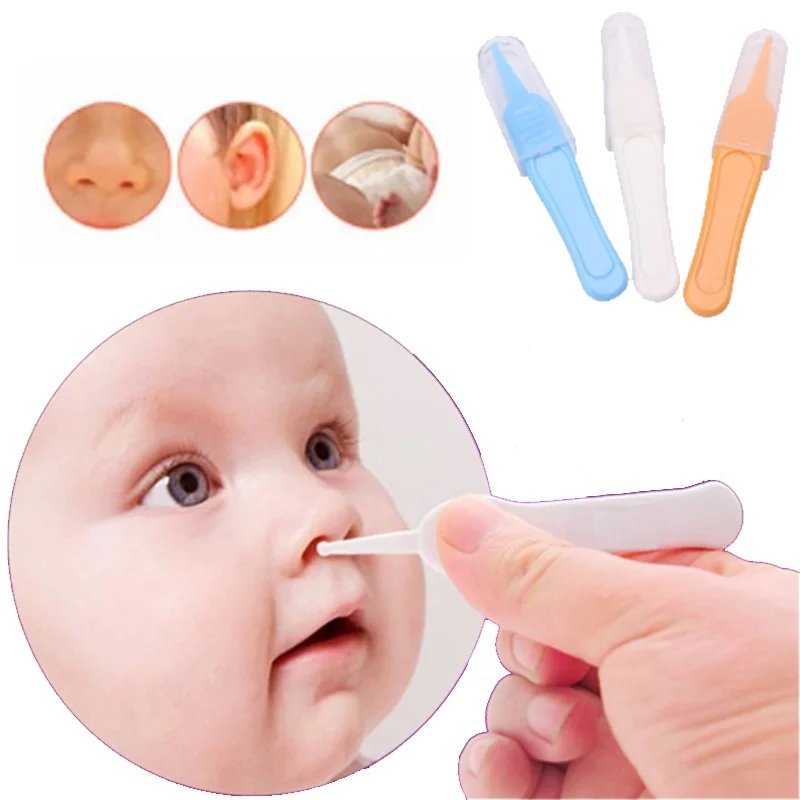 Xgnvpy Toddler Nasal Cavity Care Supplies Baby Dig Booger Clip Infants Ear Nose Navel Safety Tweezers Baby Health Care